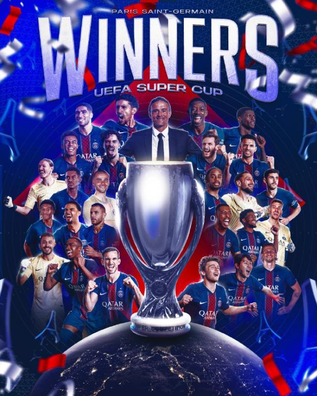 【欧超杯】2比2绝平+新门将立功 巴黎点杀热刺捧杯