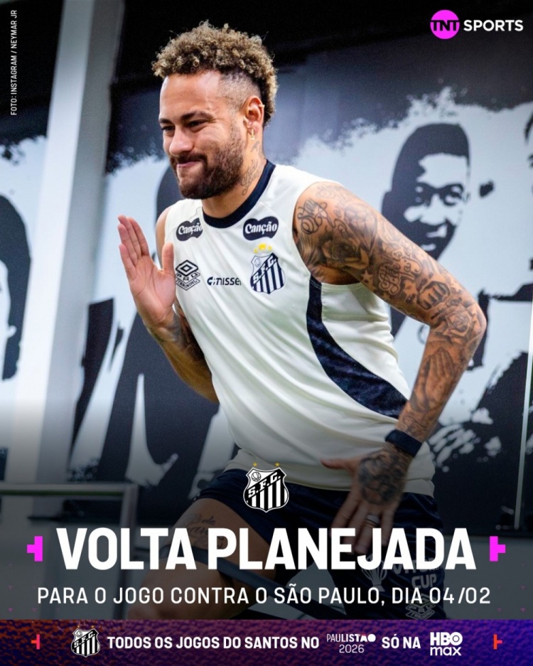 开云体育下载-TNT:内马尔计划在2月5日桑托斯对阵圣保罗比赛中复出